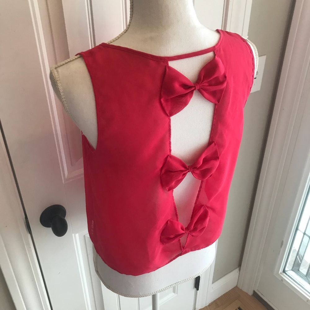 Coral Top w/ Bows